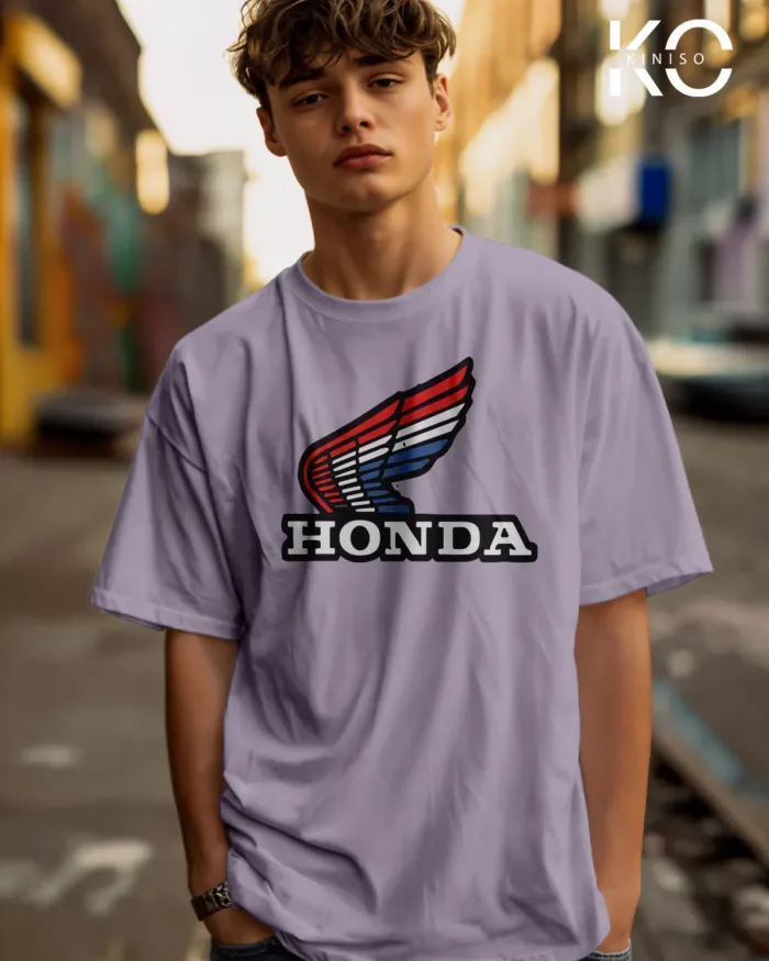 Graphic car t-shirts for men with Honda Car Engine Style Printed - Image 7